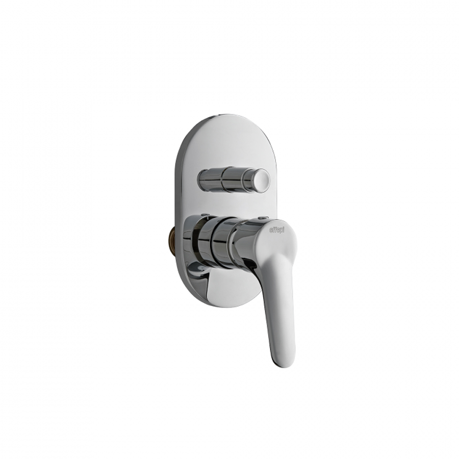 Miscelatore Doccia Incasso 2 Vie Monocomando in Ottone Placcato Made in Italy – Pinto 22188