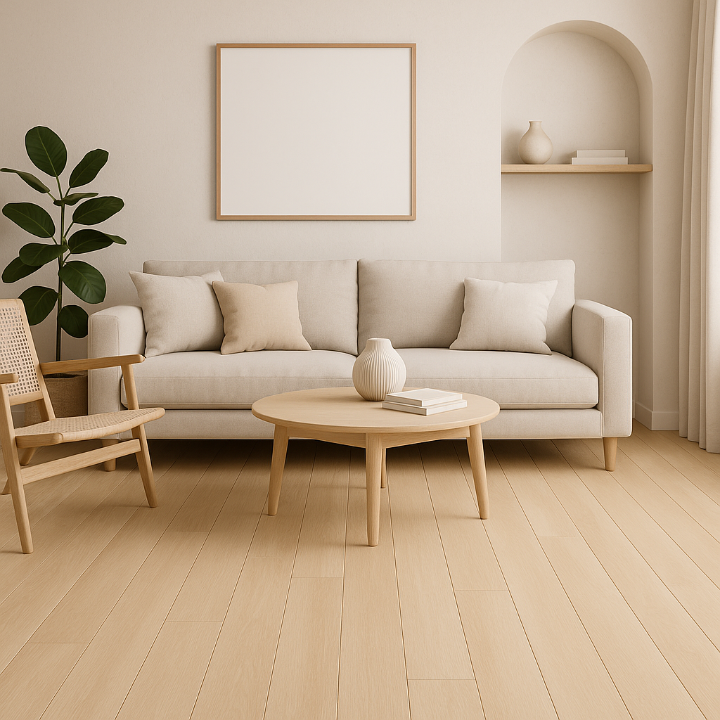 Pavimento SPC Effetto Legno – 5 mm con Tappetino Integrato Rovere Naturale