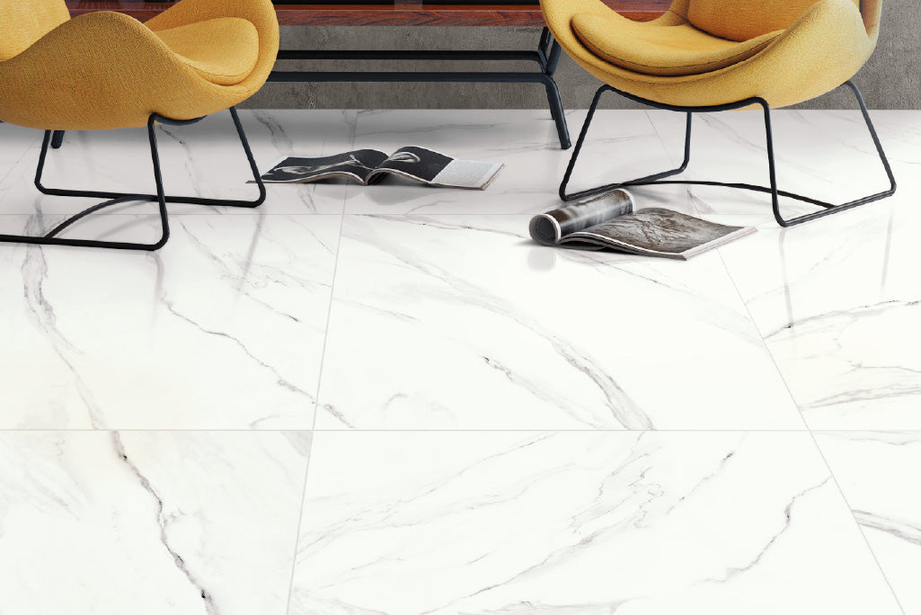 Piastrella Gres Porcellanato – Effetto Marmo Bianco - Thasos