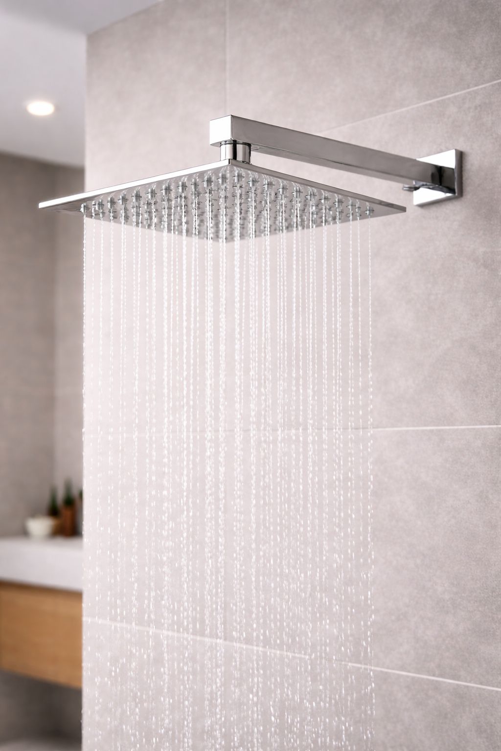 Kit Doccia ad Incasso FUTURE HOME con Soffione Quadrato Rain, Doccino e Miscelatore – Finitura Cromo