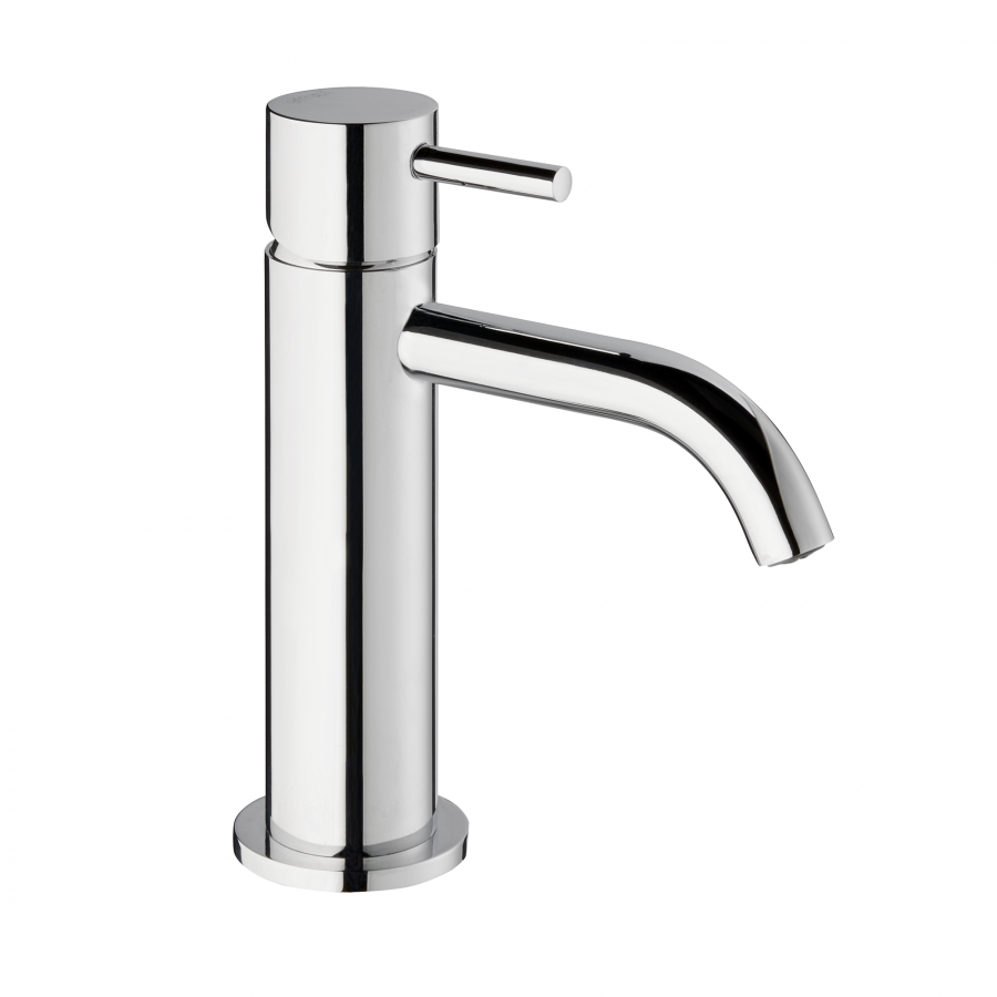 Miscelatore Lavabo Monocomando con Scarico in Ottone Placcato Made in Italy – Tondì 15032