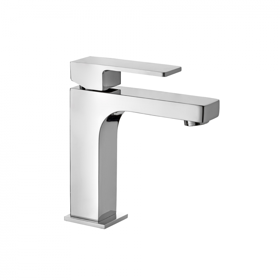 Miscelatore Lavabo Monocomando con Scarico in Ottone Placcato Made in Italy – H-Uno 20032