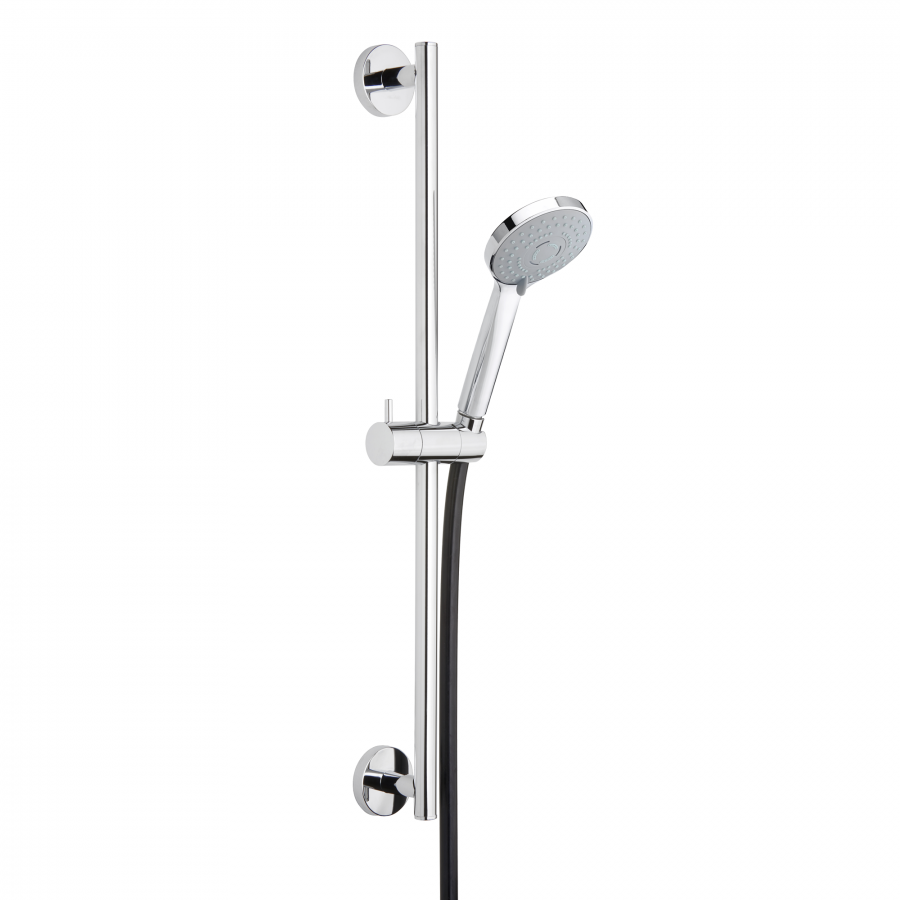 Saliscendi Doccia con Asta in Ottone, Doccetta ABS 3 Getti e Flessibile Silvertech – 233