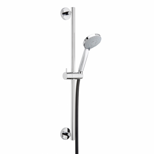 Saliscendi Doccia con Asta in Ottone, Doccetta ABS 3 Getti e Flessibile Silvertech – 233