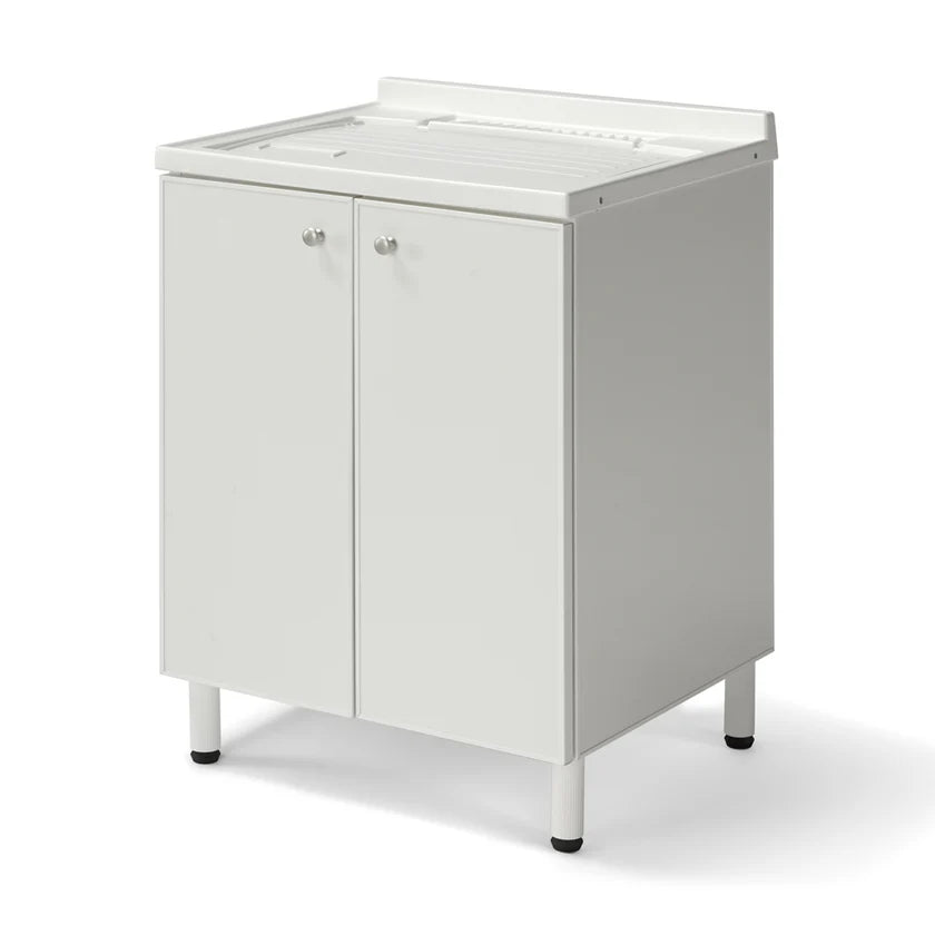 Lavatoio Lavapanni in alluminio 100% MADE IN ITALY NETTUNO 60 x 50 con vasca in ABS e sotto lavatoio