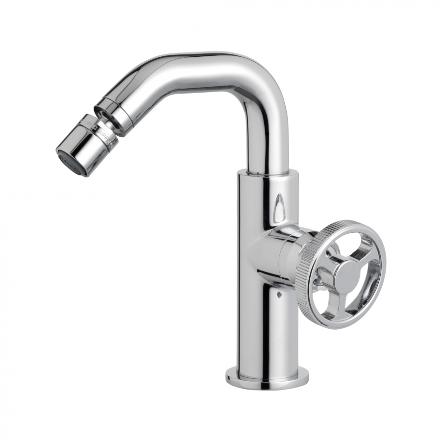 Miscelatore Bidet Monocomando con Scarico Click-Clack – Design Moderno in Ottone Placcato | Finiture Cromo, Nero Opaco, Inoxchrome, Nero Satinato