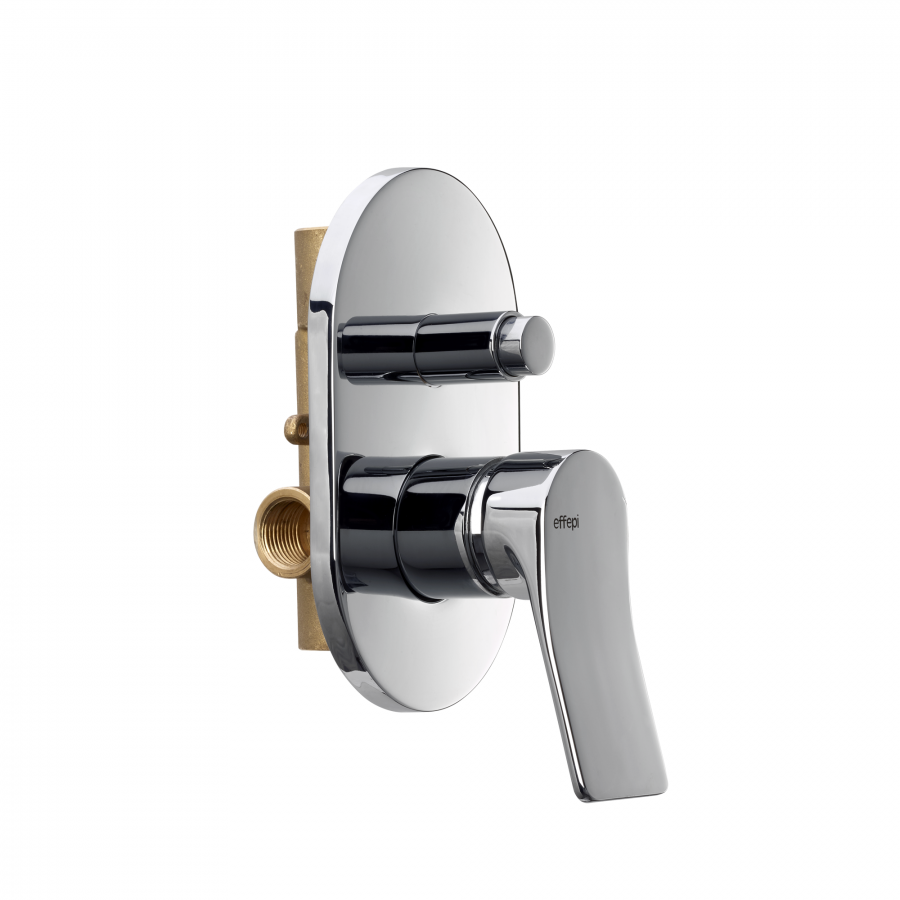 Miscelatore Doccia Incasso 2 Vie Monocomando in Ottone Placcato Made in Italy – Bitter 34188