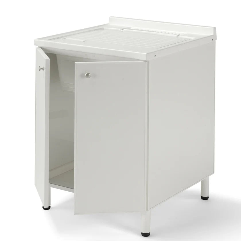 Lavatoio Lavapanni in alluminio 100% MADE IN ITALY NETTUNO 60 x 60 con vasca in ABS e sotto lavatoio