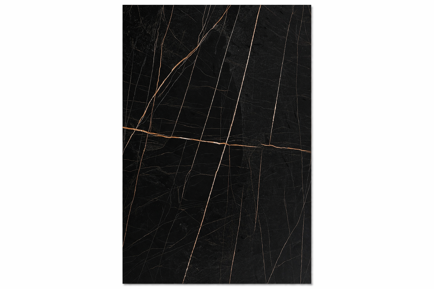 Lastra SPC Effetto Marmo Nero Venato Oro – Finitura Opaca | 280x120 cm