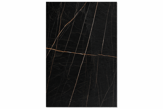 Lastra SPC Effetto Marmo Nero Venato Oro – Finitura Opaca | 280x120 cm