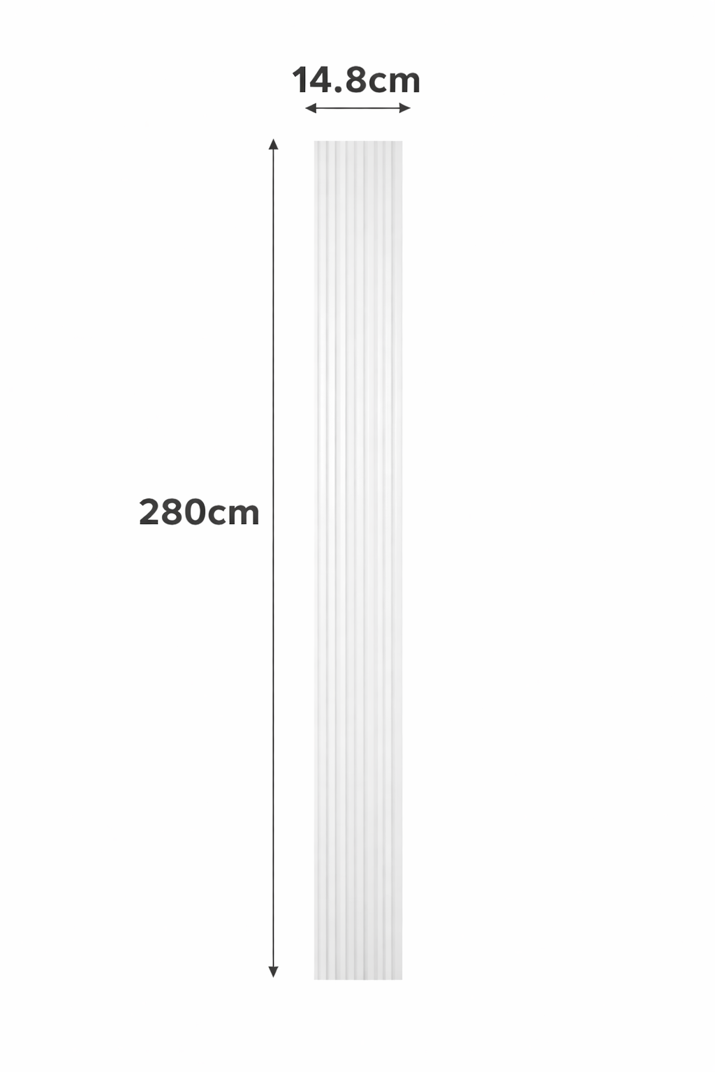 Cannettato - effetto legno - Bianco Frassino
