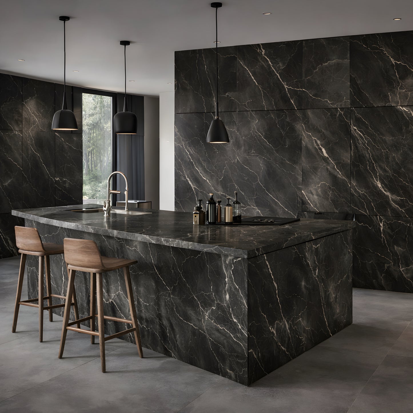 Marmo Calacatta Black Lucido
