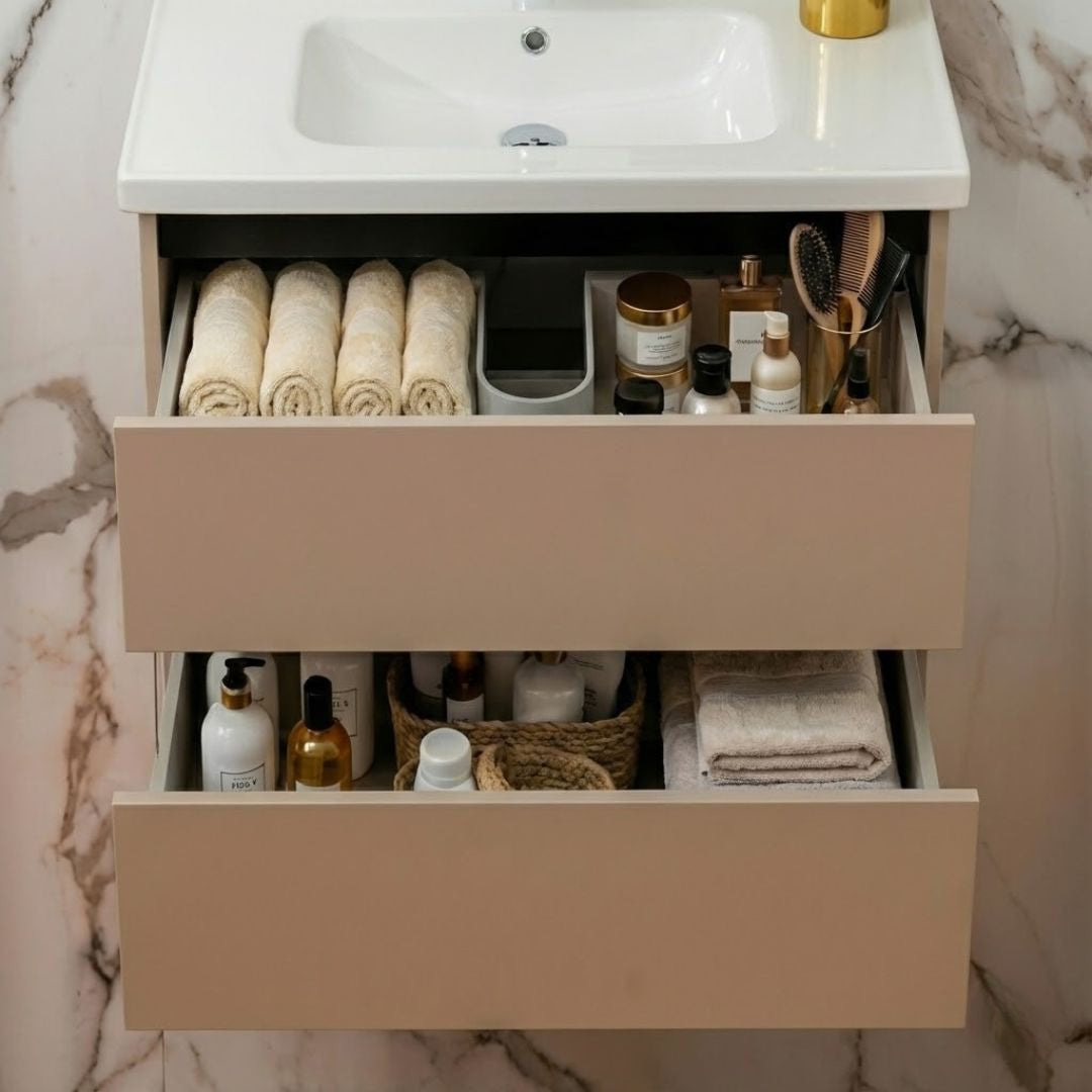 Mobile da Bagno con Specchio Contenitore, Armadietto , 80 cm, Gola Nera