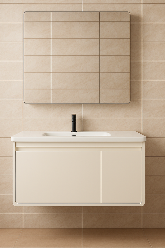 Mobile da Bagno con Specchio Contenitore, Armadietto , 100 cm, Gola