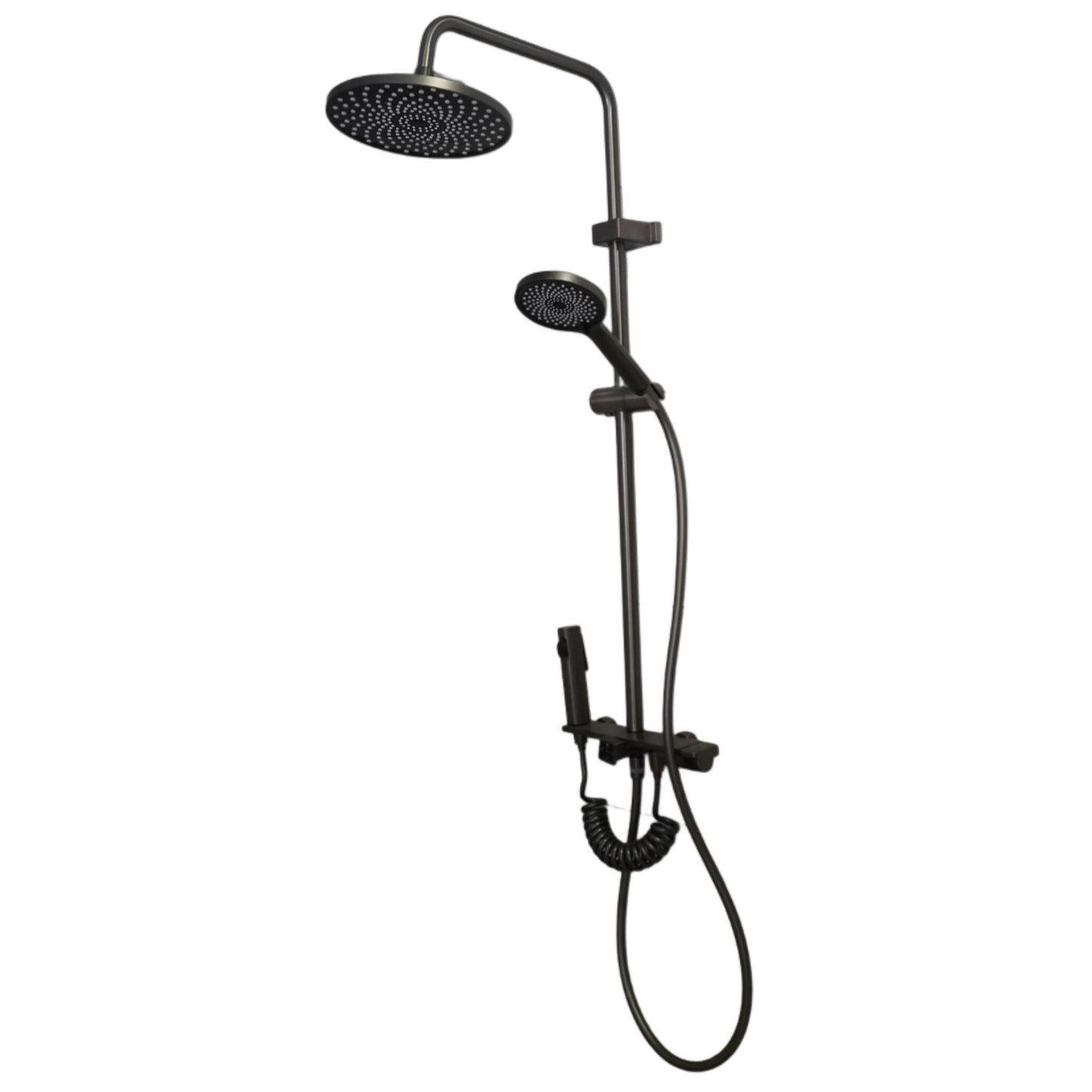 Colonna Doccia FUTURE HOME Multifunzione con Soffione Tondo Rain in Ottone Antracite