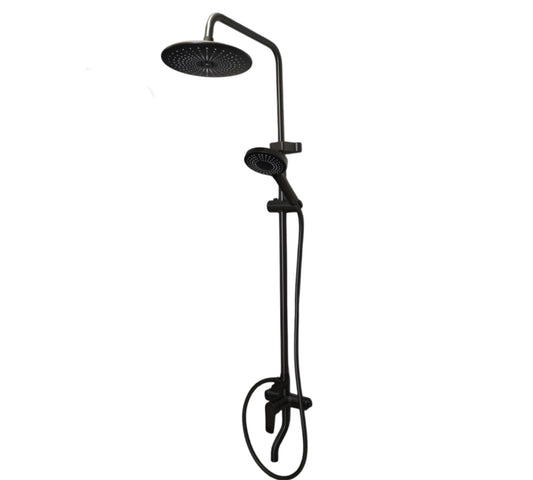 Colonna Doccia FUTURE HOME Multifunzione con Soffione Rain Tondo in Ottone Antracite – Regolazione Manuale