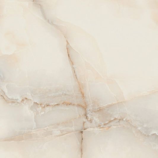 Piastrella Gres Porcellanato – Effetto Onice Beige Lucido - Royal Onyx